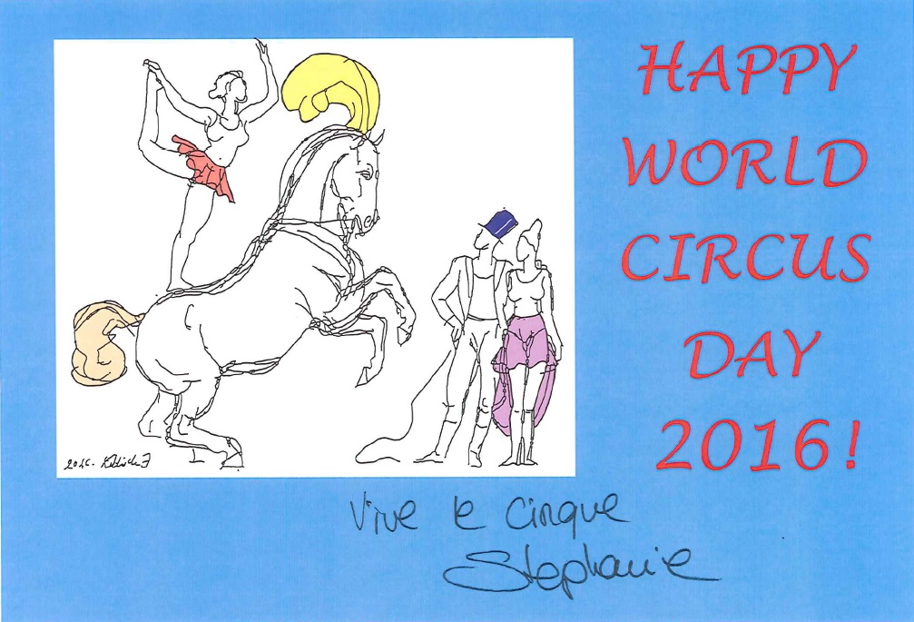 World Circus Dag greeting card